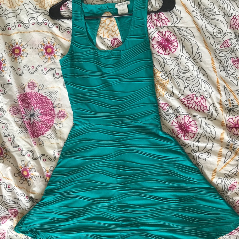 Teal skater dress
